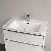 Villeroy&Boch Subway 3.0 Раковина 80х47х16.5см., 1 отв., подвесная, с антигрязевым покрытием CeramicPlus, с переливом, цвет: альпийский белый
