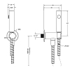 Gessi Inciso Гидроёршик настенный на 1/2", цвет: finox
