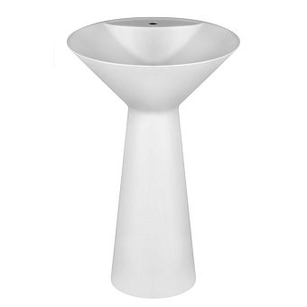 Gessi Cono Раковина 46х90 см, 1 отв., Cristalplant, напольный, без перелива, цвет: матовый белый