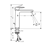Hansgrohe Vernis Blend Смеситель для раковины 230, на 1 отв, с донным клапаном, излив 169мм, h190мм, цвет: матовый черный