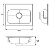Emco Vanity units Раковина 40х32 см, 1 отв., для тумб 9583 274 24/25 и 9583 275 24/25, без перелива, цвет: белый