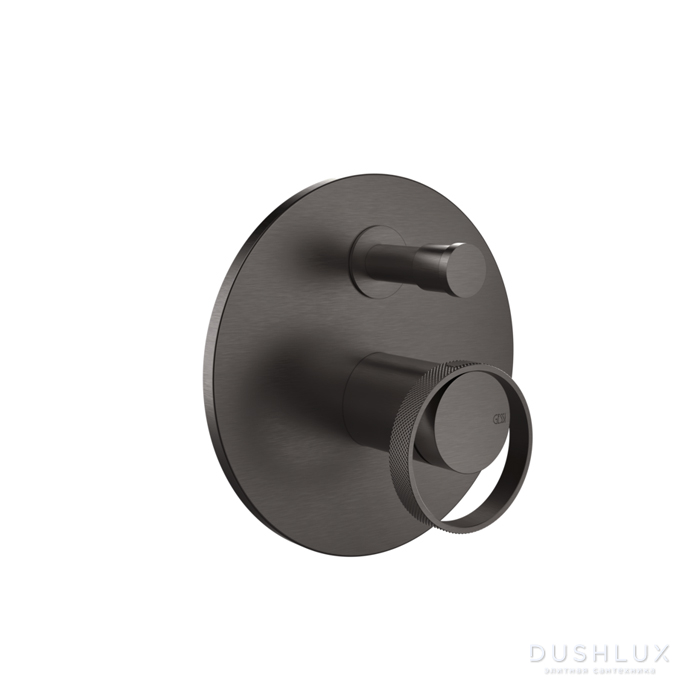 Фото Gessi Anello Смеситель для душа, встраиваемый, цвет: Black Metal Brushed PVD