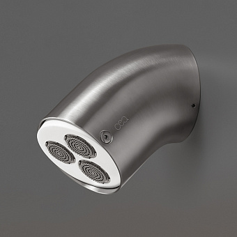 CEA Design FREE IDEAS Верхний душ 7см, настенный, поворотный, 1 режим, Conical rain jet, Delrin®, цвет: нержавеющая сталь
