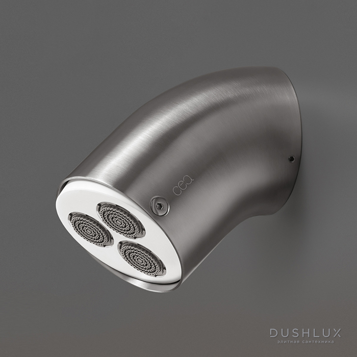 Фото CEA Design FREE IDEAS Верхний душ 7см, настенный, поворотный, 1 режим, Conical rain jet, Delrin®, цвет: нержавеющая сталь
