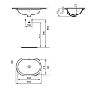 Ideal Standard Connect Раковина 55x38см., встраиваемая снизу, без отв., цвет: белый