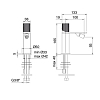 Treemme 3.6mm Смеситель для биде, 1 отв., цвет: нержавеющая сталь