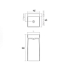 Dea Design Pedestal Basin Раковина 42x45x90см., напольная, без отв., Solid Surface, цвет: Black №16