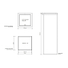 Decor Walther DW 1013 Корзина для бумаги 20x20x60см, с крышкой, цвет: сталь полированная