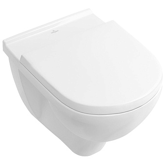 Villeroy&Boch O.novo Унитаз 36х56см., подвесной, безободковый, с гориз. выпуском, цвет: альпийский белый