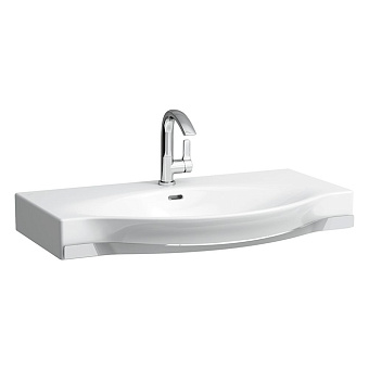 Laufen Palace Раковина 90x51x11см, подвесная/накладная, с 1 отв., c полотенцедержателем, цвет: белый/хром