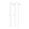 CEA Design EQUILIBRIO Полотенцесушитель 106см, электрический, 2 трубки, цвет: PVD золото сатинированное
