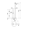 Newform Ionika accessori Напольная стойка с держателем т/б и ершиком, белый композит, цвет: PVD brushed pale gold