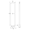 CEA Design ZIQQ Смеситель для раковины 110.5см., напольный, прогрессивный, цвет: нержавеющая сталь