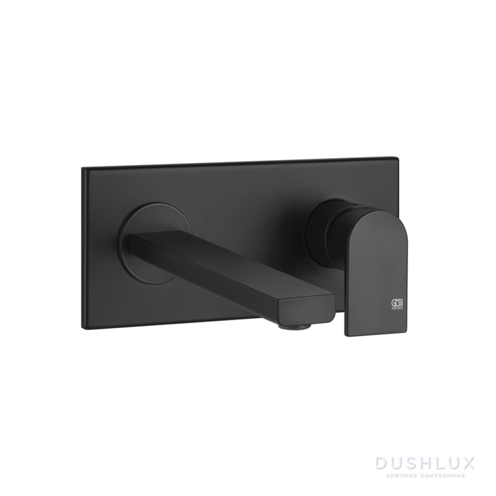 Фото Gessi Emporio Via manzoni Смеситель для раковины, встраиваемый, излив: 14,8см., цвет: Black XL