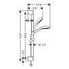 Hansgrohe Croma Seleсt S Душевой набор: штанга 650mm, ручной душ 110, 3jet (SoftRain, IntenseRain, массажная), шланг, цвет: белый/хром