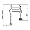 TECE drainline, Комплект опор для трапа: 137-184 мм (4шт)