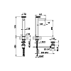 Gessi Anello Смеситель для раковины, 1 отв., с донным клапаном, цвет: Black Metal Brushed PVD