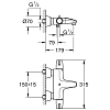 Grohe Grohtherm Special Смеситель для ванны, настенный, термостатический, цвет: хром