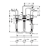 Hansgrohe Talis E Смеситель для раковины 150, на 3 отв, с донным клапаном, излив 112мм, цвет: шлифованный черный хром