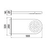 Nobili Shower Верхний душ, 55x26см., настенный, овальный, цвет: хром