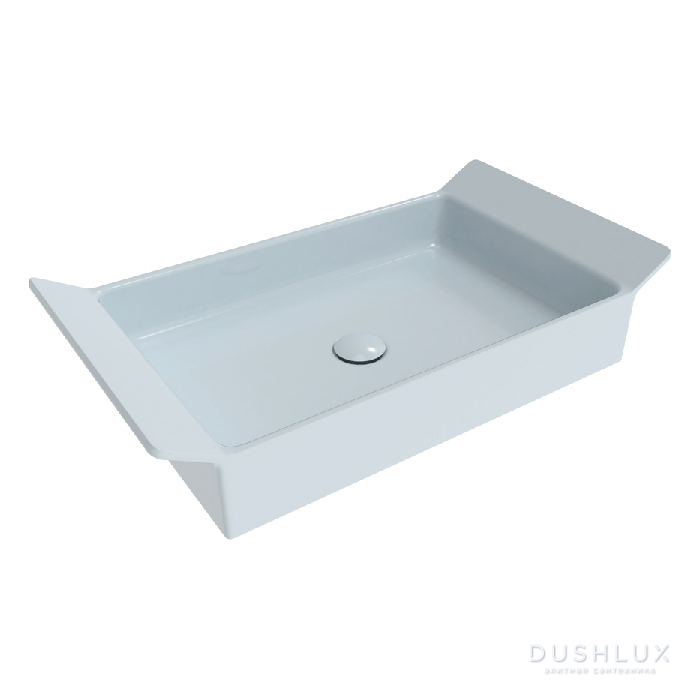 Фото Flaminia Box Раковина 72.5x40см, настольная, без отверстий, без перелива, цвет: Azzurro Polvere