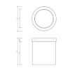 Decor Walther DW 1240 Корзина для бумаги 14.5xh16см, с крышкой, цвет: сталь матовая