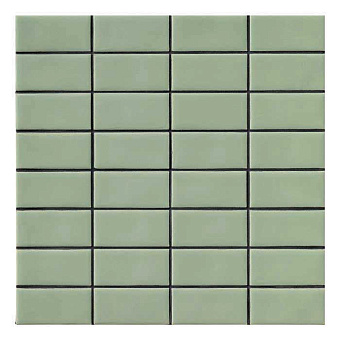 Mutina Din Керамогранит 30x30см, мозаика 7.4x3.6см, универсальный, цвет: light green matt