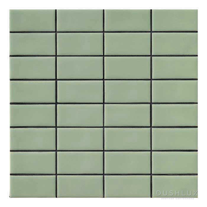 Фото Mutina Din Керамогранит 30x30см, мозаика 7.4x3.6см, универсальный, цвет: light green matt
