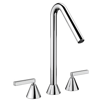 Nicolazzi Flag Смеситель для раковины, на 3 отв, h: 17см., цвет: хром