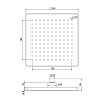 Carlo Frattini Wellness Верхний душ 250x250 мм., из ABS, цвет: хром