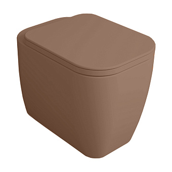 Simas Henges Унитаз напольный безободковый 38х55 см, цвет: moka mat