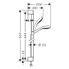 Hansgrohe Croma Select E Multi Душевой набор: штанга 650mm, ручной душ 110, 3jet (SoftRain, IntenseRain, массажная), EcoSmart, шланг, цвет: белый/хром