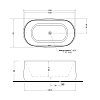Gruppo Treesse Calida Ванна 155x80x55см., отдельностоящая, акриловая, c переливом, сифон, цвет: белый глянцевый