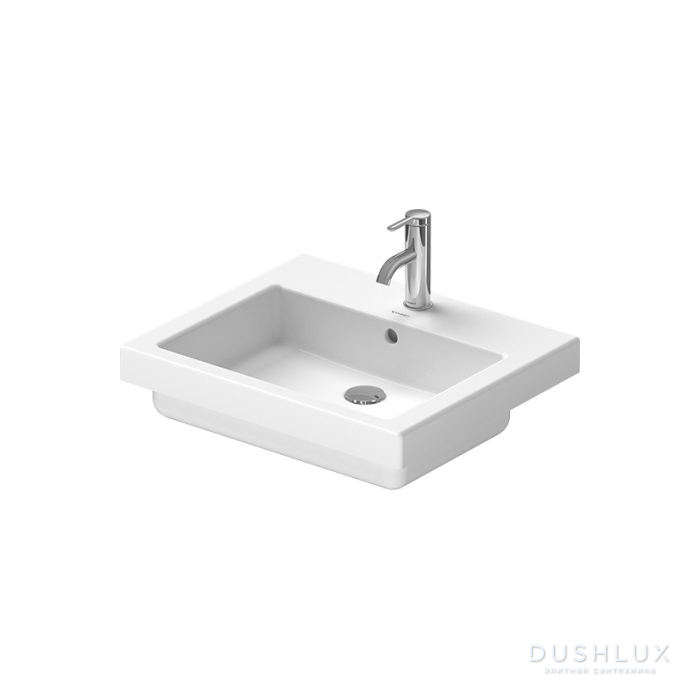 Фото Duravit Vero Раковина 55x46.5 см, встраиваемая, 1 отв., с переливом, цвет: белый