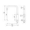 CEA Design ETW Кран для кухни, 1 отв., с поворотным изливом, цвет: нержавеющая сталь