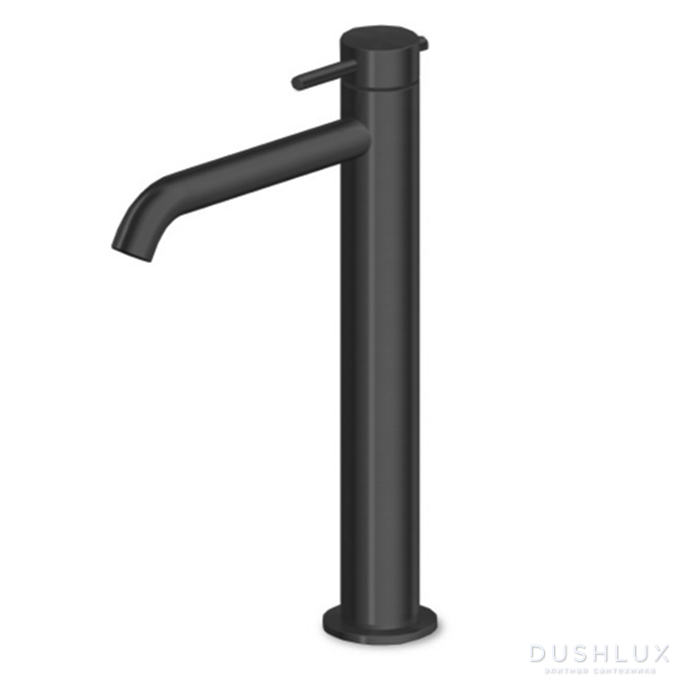 Фото Zucchetti Helm Смеситель для раковины, на 1 отв., высокий, цвет: brushed total black PVD