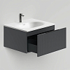 Salini Touch Тумба 60х50х32см., подвесная, с раковиной, 1 ящик, верт. фрез., цвет: Anthracite