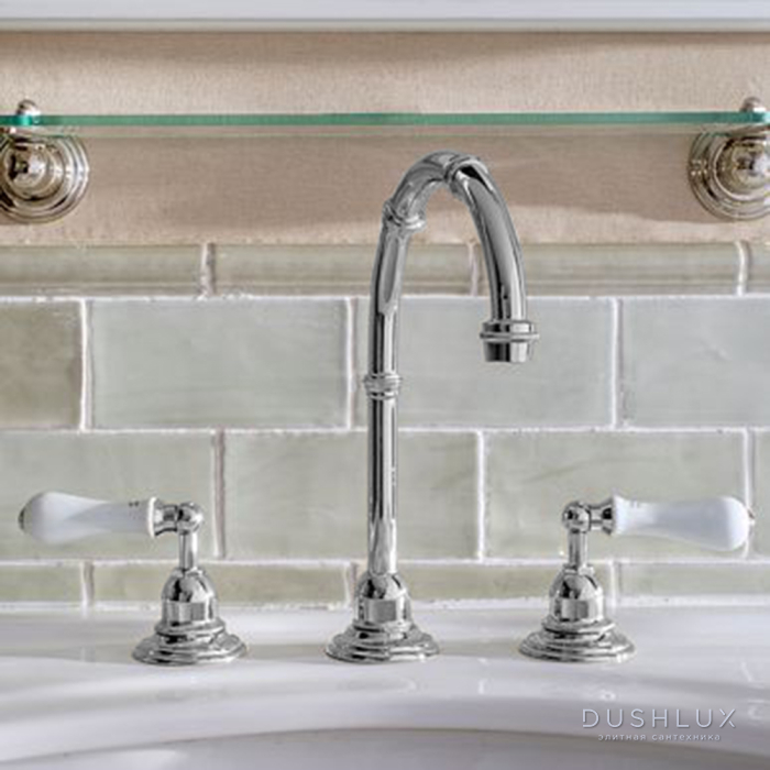 Herbeau Royale Смеситель для раковины на 3 отверстия с высоким изливом ...