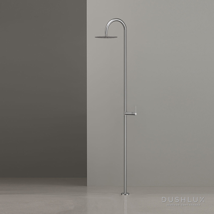 Фото CEA Design INNOVO Душевая стойка со смесителем и верхним душем, напольная, цвет: нержавеющая сталь