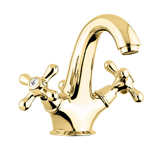 Emmevi Deco Classic Смеситель для раковины (излив 14.5 см), с донным клапаном, цвет: золото