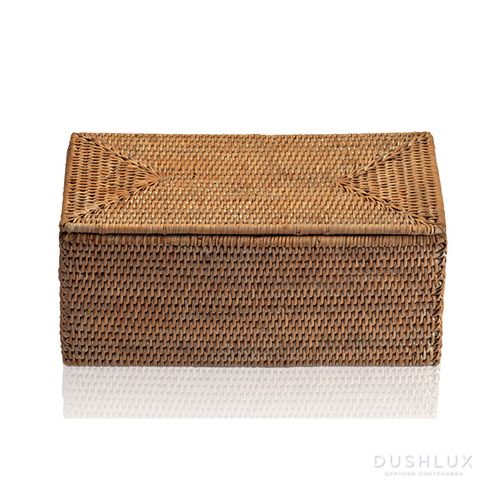 Фото Decor Walther Basket UTBMD Универсальная коробка 30x15.5x14см, с крышкой, цвет: ротанг темный