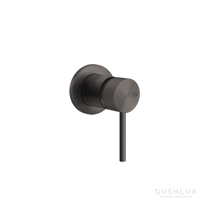 Фото Gessi 316 Встраиваемый смеситель, на 1/2", на 1 источник, цвет: brushed black metal pvd