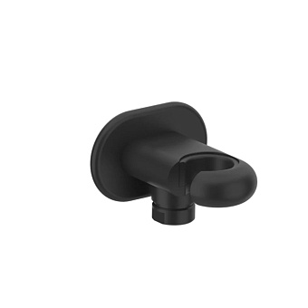 Gessi Goccia Держатель душевой лейки с выводом воды на 1/2”, цвет: черный