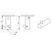 Decor Walther Bar HAK1 Крючок, подвесной, цвет: хром
