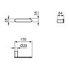 Ideal Standard Conca Держатель для туалетной бумаги., без крышки, настенный, цвет: PVD Magnetic Grey