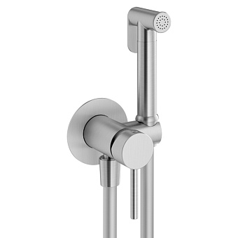 Plumberia Selection IXO Гигиенический душ со смесителем, держателем и шлангом PVC 125см., цвет: хром брашированный