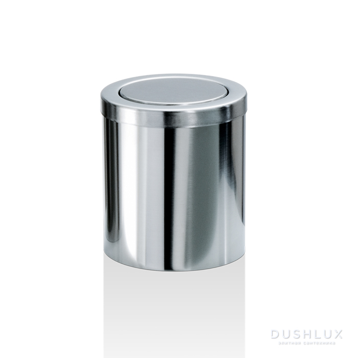 Фото Decor Walther DW 1240 Корзина для бумаги 14.5xh16см, с крышкой, цвет: сталь полированная