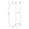 CEA Design GIOTTO Смеситель для раковины 68.5см., напольный, цвет: нержавеющая сталь