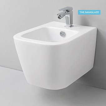 Artceram A16 Биде подвесное 36x52см., 1 отв., saniglaze, с креплениями, цвет: белый матовый