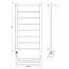 Secado Триада 1 КСП Полотенцесушитель 50x100 см, электрический, цвет: хром